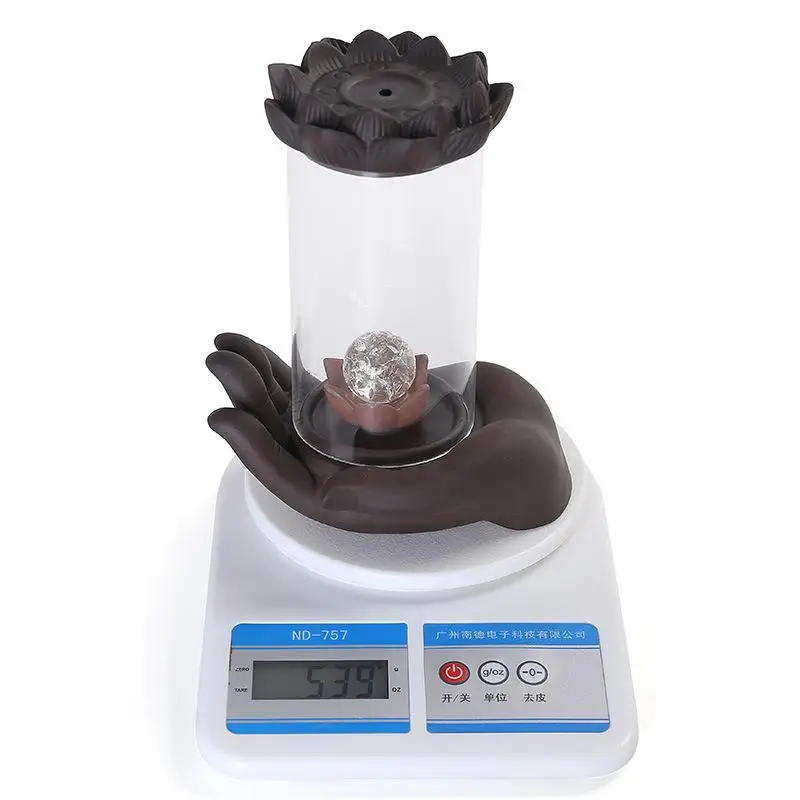 

Pink Lotus Ceramics Backflow Incense Burner 20 Pcs Cones Smoke Waterfall Incense Stick Holder Creative Home Decor Ornaments