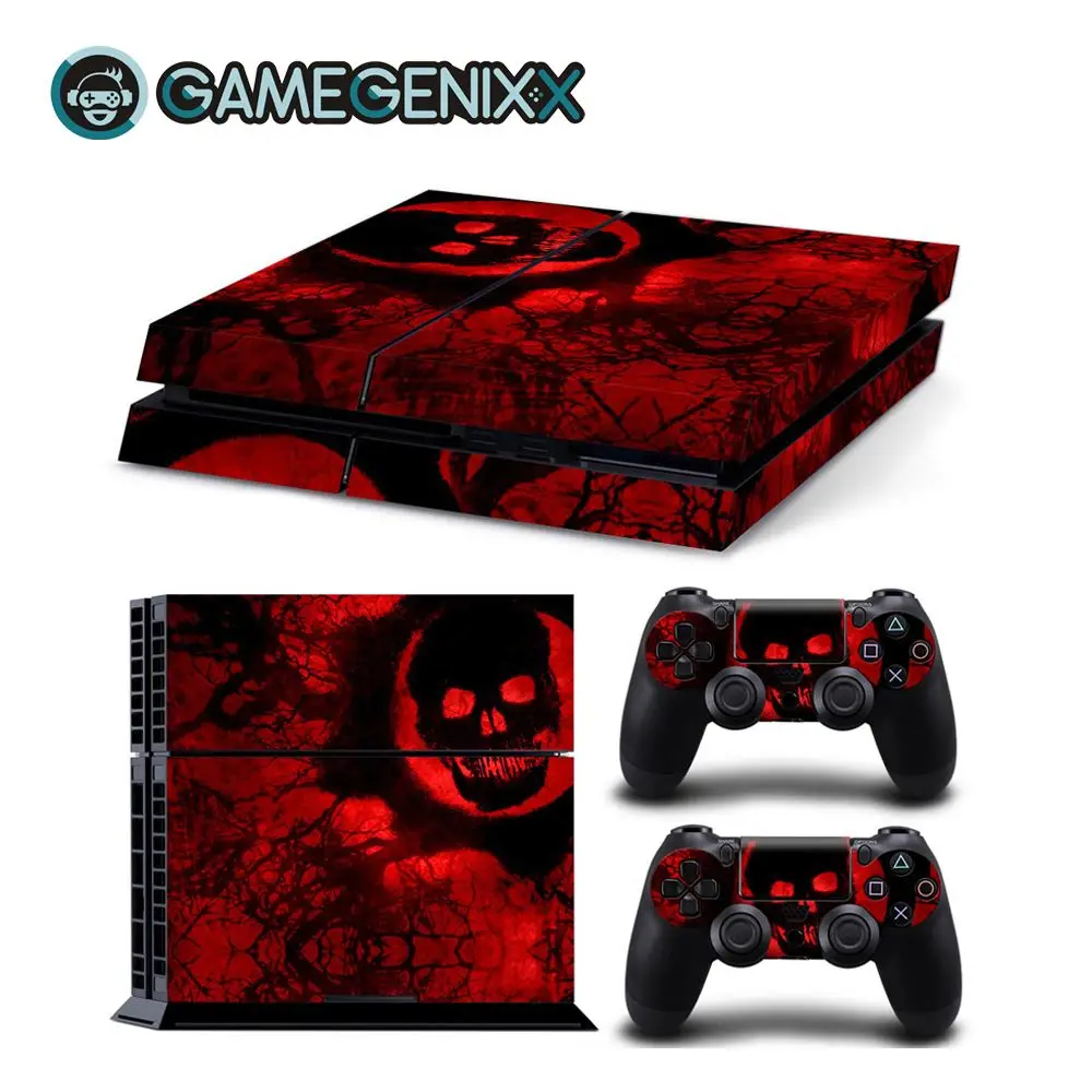 Наклейка на кожу GAMEGENIXX Виниловая наклейка для консоли PS4 и 2 контроллера-gear War