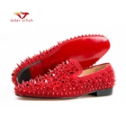 Jeder Schuhмужские лоферы; Модная повседневная обувь с заклепками; Новинка; Мужская обувь на плоской подошве; Дизайнерская итальянская красная Мужская обувь из тисненой кожи