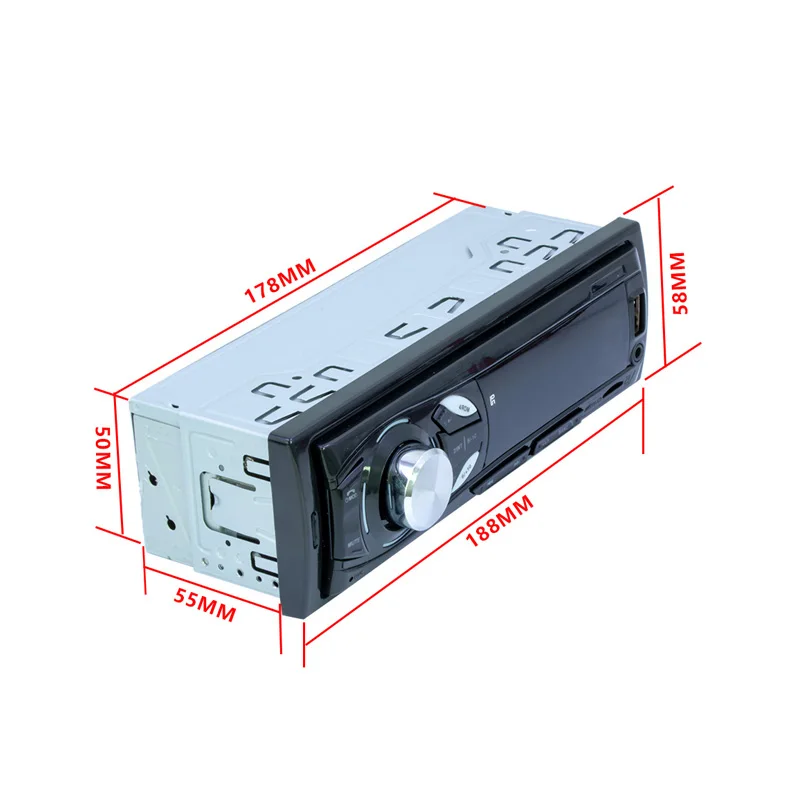 Фото Автомагнитола ESSGOO 1 Din, Bluetooth, светодиодный экран, FM, Aux, вход Mp3, USB, AUX в FM №5