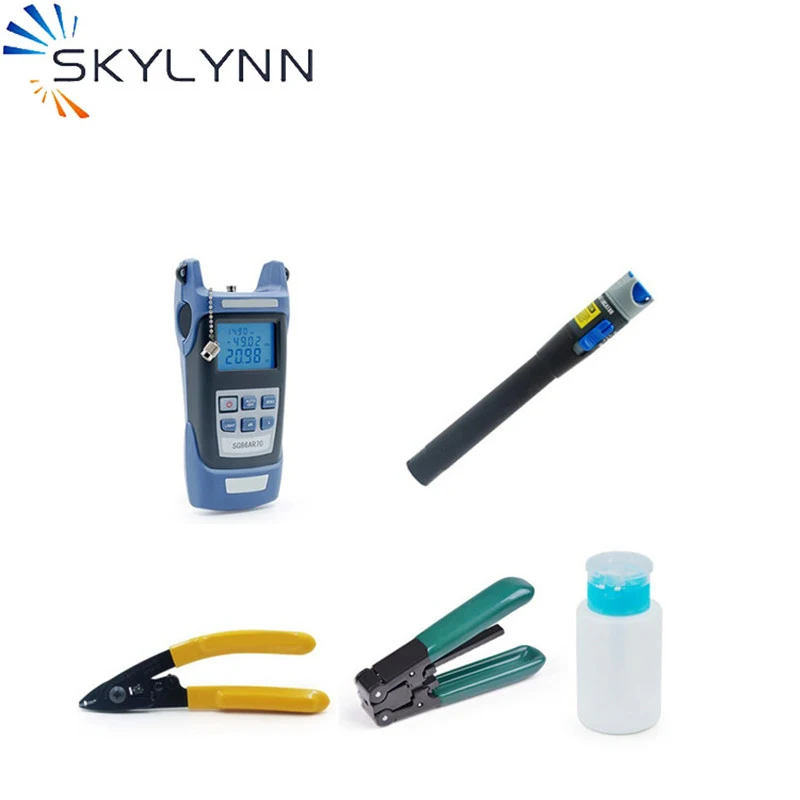 Telecom Portable FTTH Toolbag, Stripper/Fiber Cleaver/VFL/Power Meter Fiber Optic Test and Installation Tools
