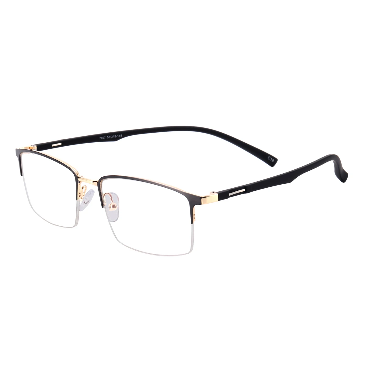 

Male Fashion Metal Half Rim Large Size Eyeglasses Frame For Prescription Lenses Myopia Farsighted Lens