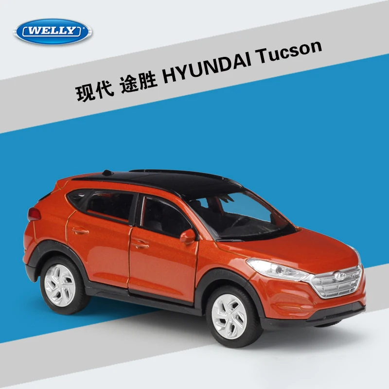 WELLY 1:36 Hyundai Tucson:Santafe:IX35 SUV Выдвижная машина ORV литая модель автомобиля из