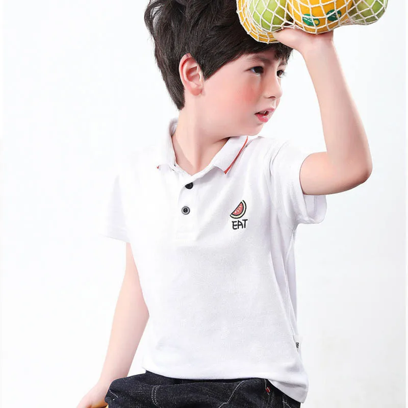 

Kids Luxury Polo Shirt Teenage Big Boys Girls Clothes Teen Solid Polo Shirt Outfits Size 4-14 Years Old