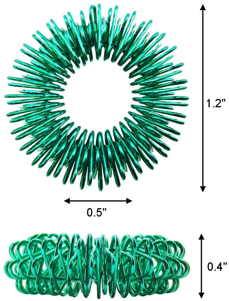 Anillo de dedo con pinchos para ni&ntilde;os, masajeador de tensi&oacute;n de descompresi&oacute;n, alivio sensorial, anillos antiautismo y antiestr&eacute;s para primavera-1