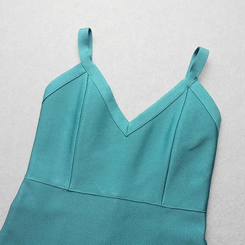 Женское платье-повязка до колена модное сексуальное платье на тонких бретельках