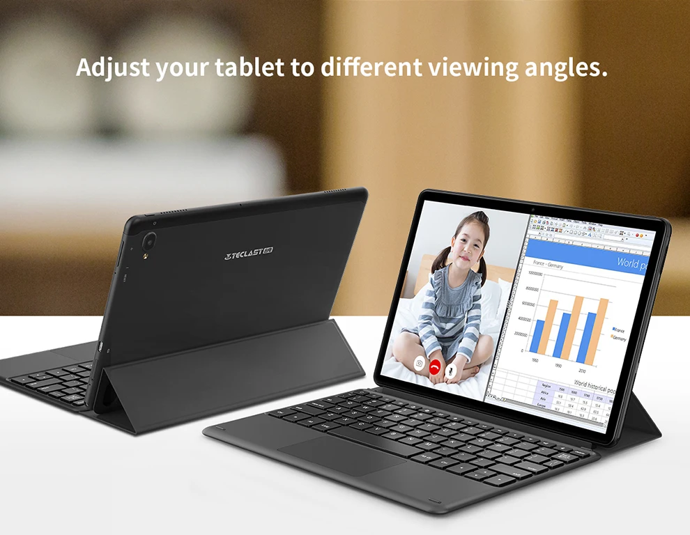 Original For Teclast T30 keyboard for 10.1 inch Tablet PC Docking Keyboard Case with Stand up Function Black Protective Cover