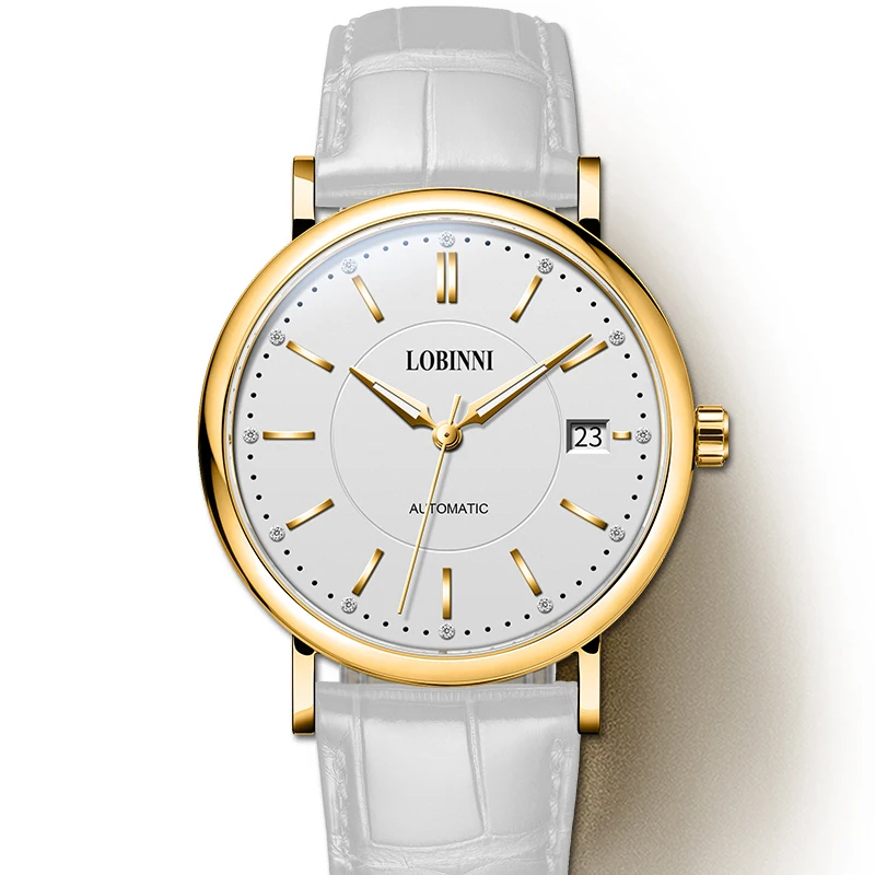Швейцарские часы LOBINNI женские роскошные брендовые японские автоматические