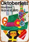 SRongmao 12x8 Оловянная металлическая табличка винтажный образ 1970 Октоберфест, Германия