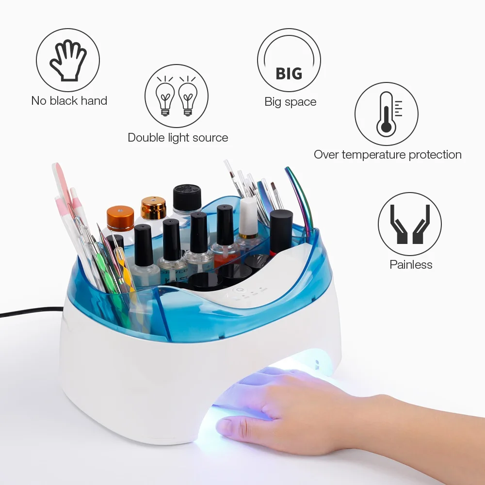 2019 Новый светодиодный УФ лампа для ногтей Сушилка инструмент маникюра