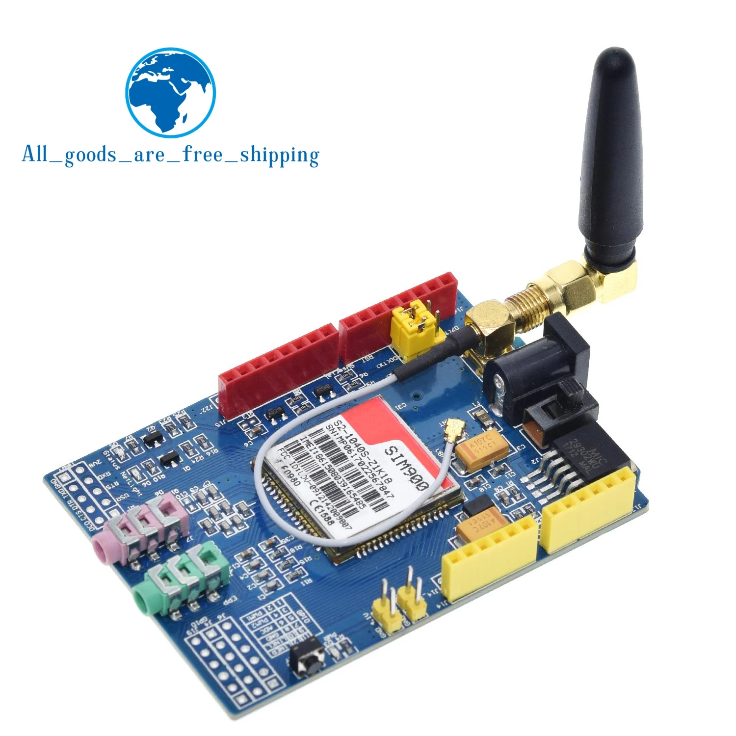 Макетная плата SIM900 850/900/1800/1900 МГц GPRS/GSM, комплект модуля для Arduino