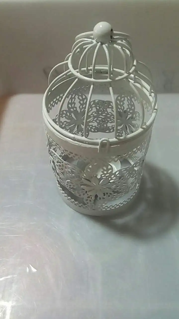 

CS металлическая Марокканская птичья клетка подвесной фонарь Свадебный декор белый