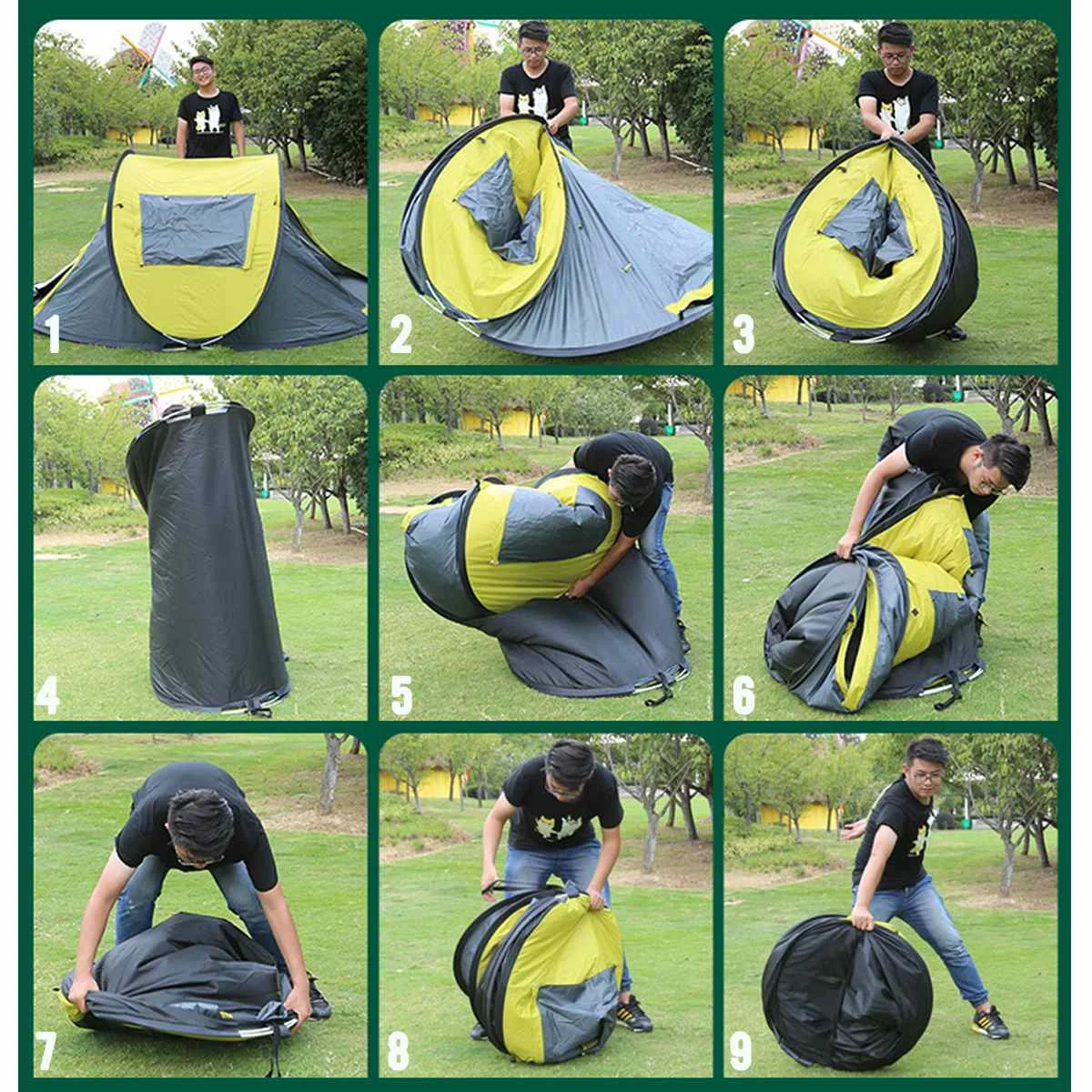 

3-4 People Outdoor Quick Automatic Open Tent Waterproof Rainproof Canopy Sunshade Shelter Camping Hiking Portable Easy Open