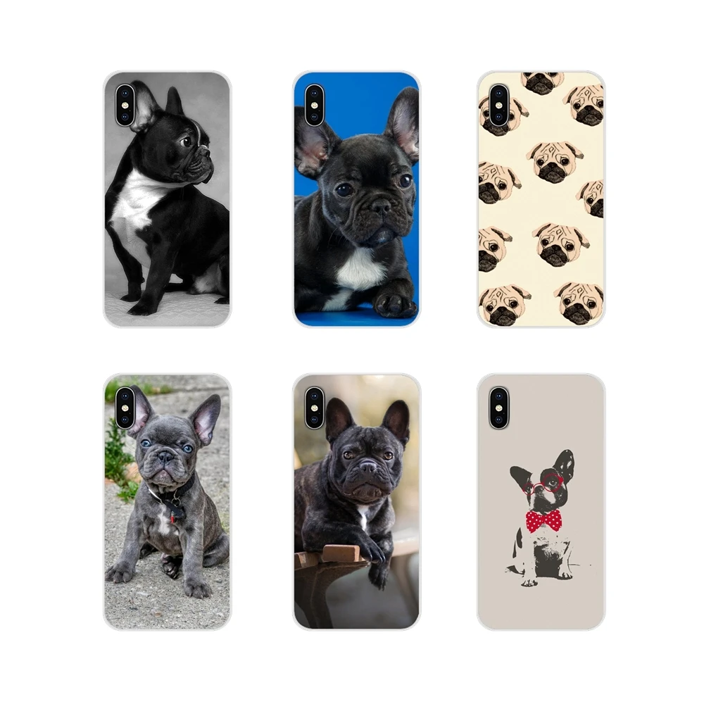 Прозрачный мягкий чехол с рисунком французского бульдога для Huawei G7 G8 P7 P8 P9 P10 P20 P30