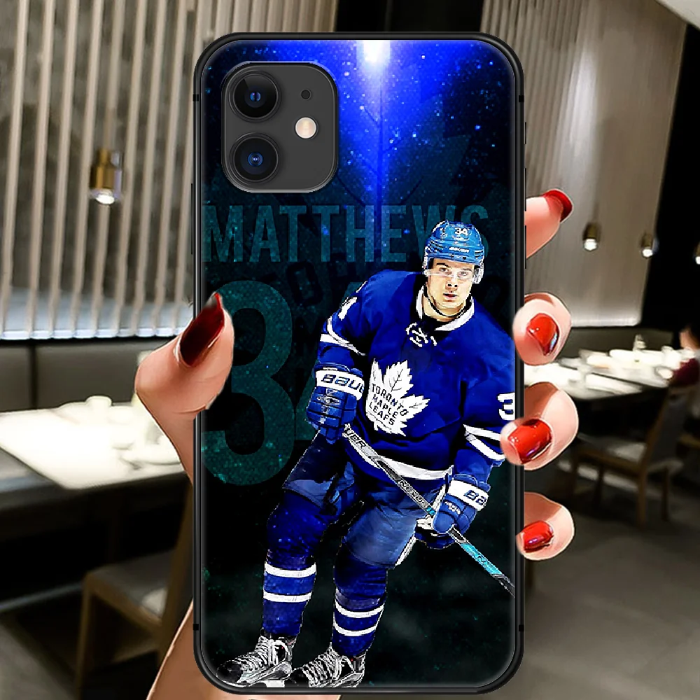 

Hockey Ice Matthews Phone Case Cover Hull For IPhone 5 5s se 2 6 6s 7 8 12 Mini Plus X XS XR 11 PRO MAX black Etui Luxury