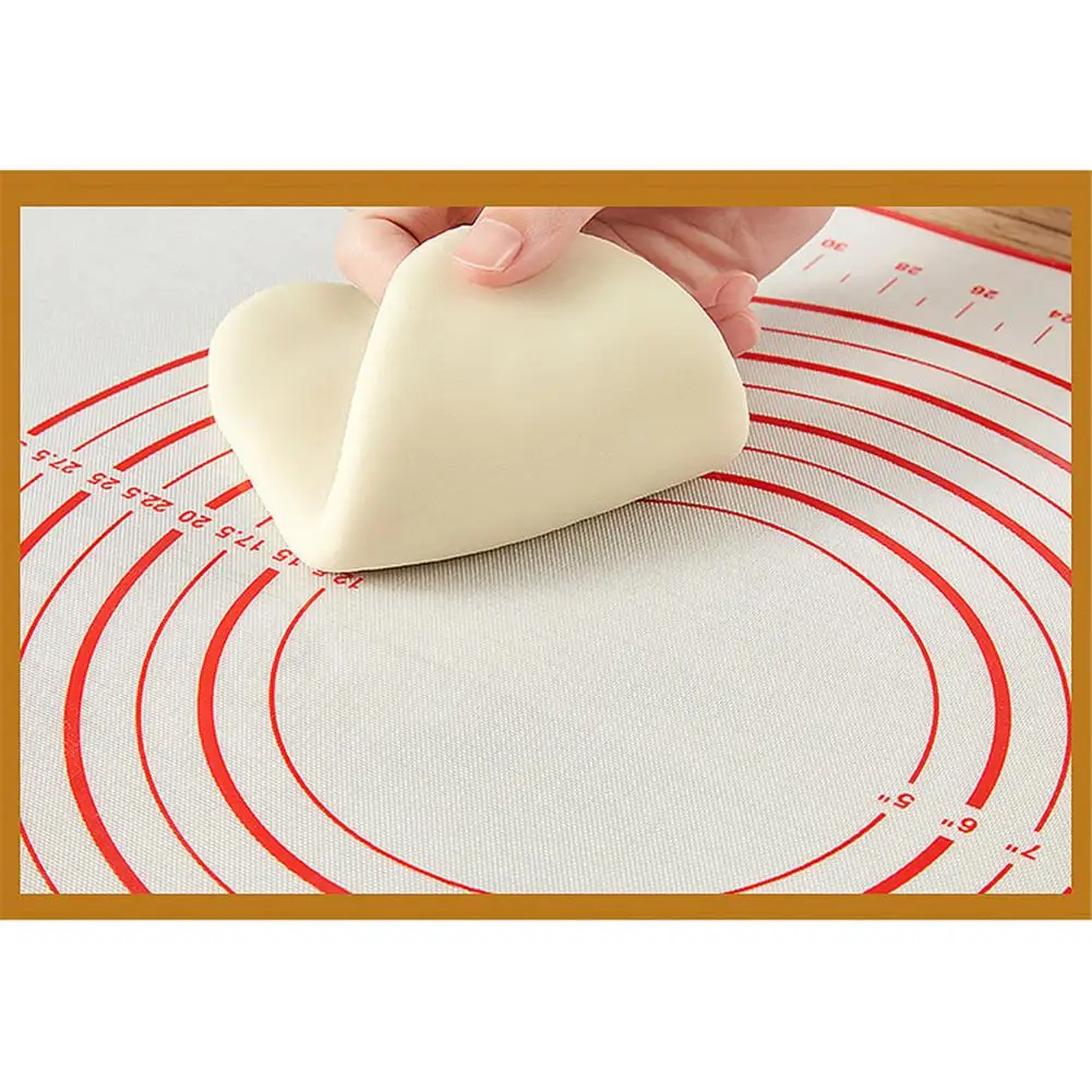 

Silicone Baking Mat Platinum Thickening Flour Rolling Scale Mat Kneading Dough Pad Baking Pastry Tools Bakeware Liners