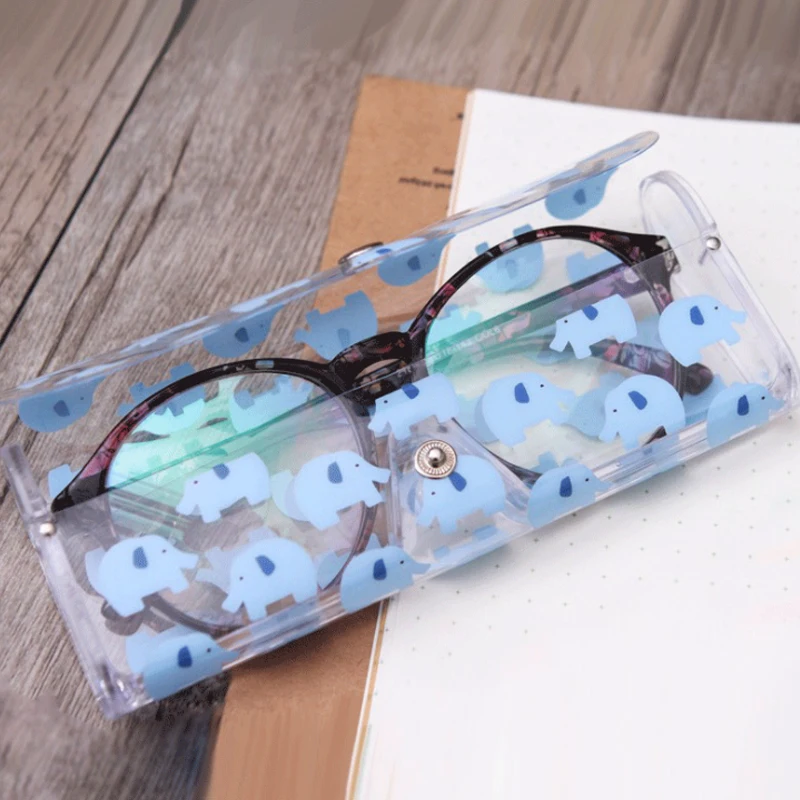 

New Small Fresh Cute Sunglasses Storage Box PVC Soft Glasses Case Portable Animal Glasses Case Fashion Glasses Storage Box
