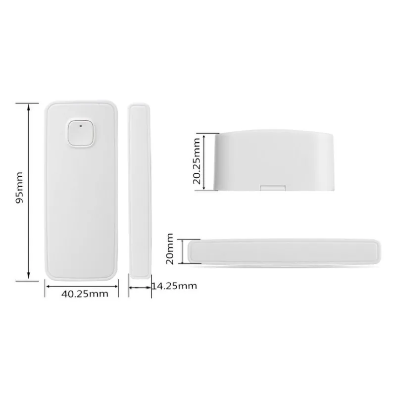 

White Color Wireless Smart Door/Window Sensor White Compatible With Highly Assistant No Hub Required