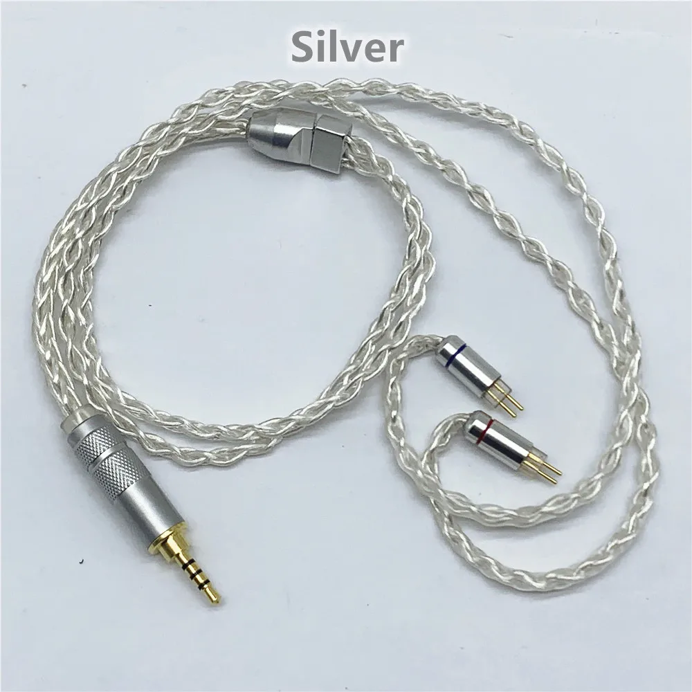 

8 core short cable 60cm MMCX UE900 IE80 0.78MM QDC A2DC IM50 bluetooth cable single crystal copper silver plated cable