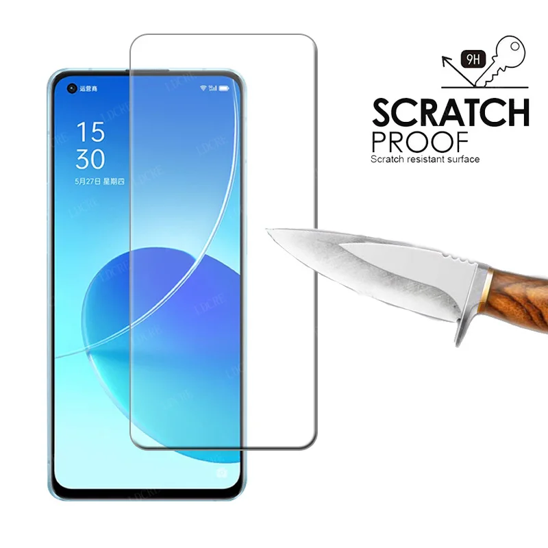 Protector de pantalla de vidrio templado para OPPO, cristal 4 en 1 para OPPO Reno 6 5G, Reno 6 5G, A54, A74, A94, Reno 5 Lite, 6, 5G-1