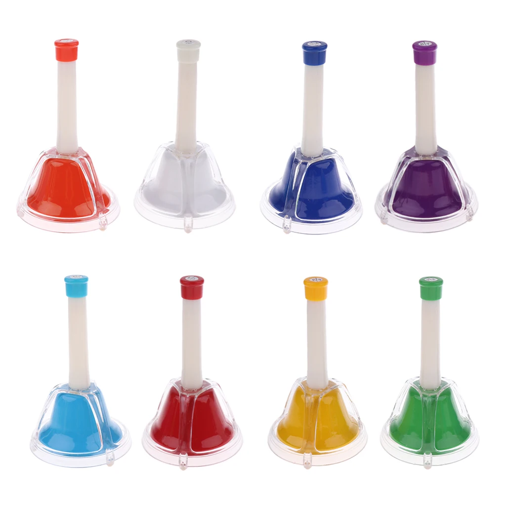 Набор мини колокольчиков 8 нот диатонические металлические колокольчики для