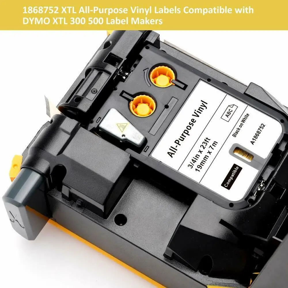 Markurlife 1868767 универсальные виниловые этикетки совместимые с DYMO XTL Label Makers 19 мм x 7 м 3/4