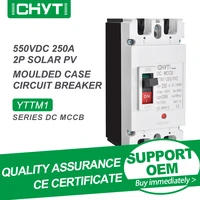 free shipping chyt yttmi 250pv2 1p 2p pv direct current dc 250v 550v 250a 25ka solar switch moulded case circuit breaker mccb