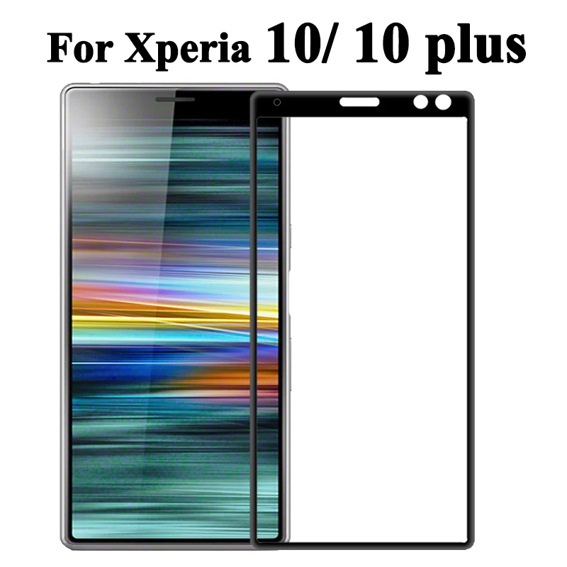 Закаленное стекло для sony Xperia 10 Plus Защитное экрана полное покрытие протектор Xperial