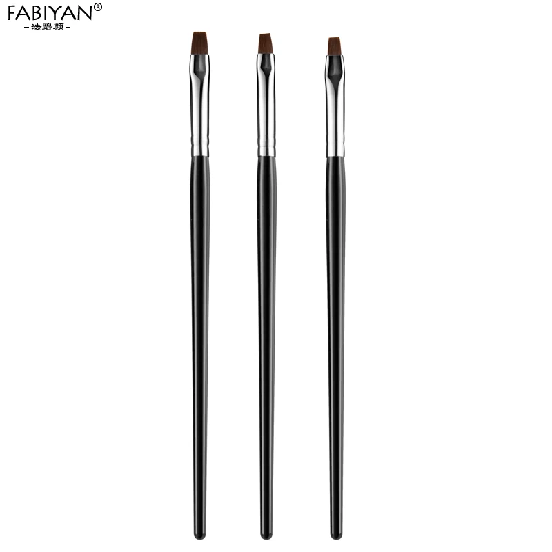 3 шт./компл. кисти для рисования ногтей французский плоский строитель Для