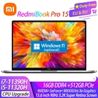 Ноутбук Xiaomi RedmiBook Pro 15, экран 15,6 дюйма, 3,2 K, i7-11390H  i5-11320H дюйма, 16 ГБ + 512 ГБ, Windows 10 Win 11