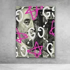 Картина с изображением Бенджамина Франклина, настенное художественное граффити, домашнее украшение, плакат с известным персонажем для гостиной