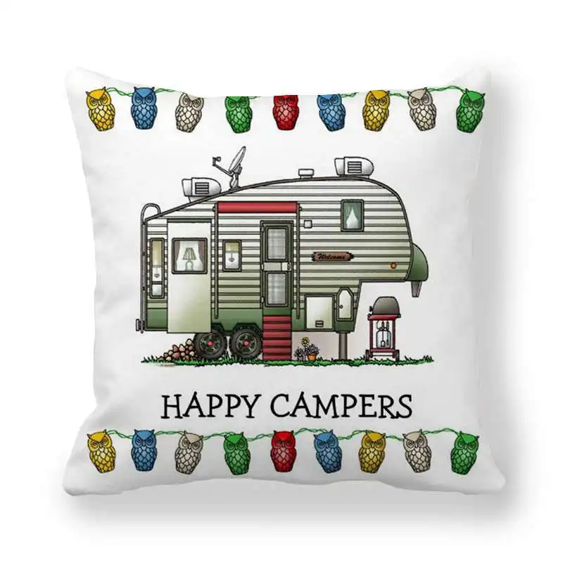 

Happy Camper декоративный наволочка сова 45*45 см