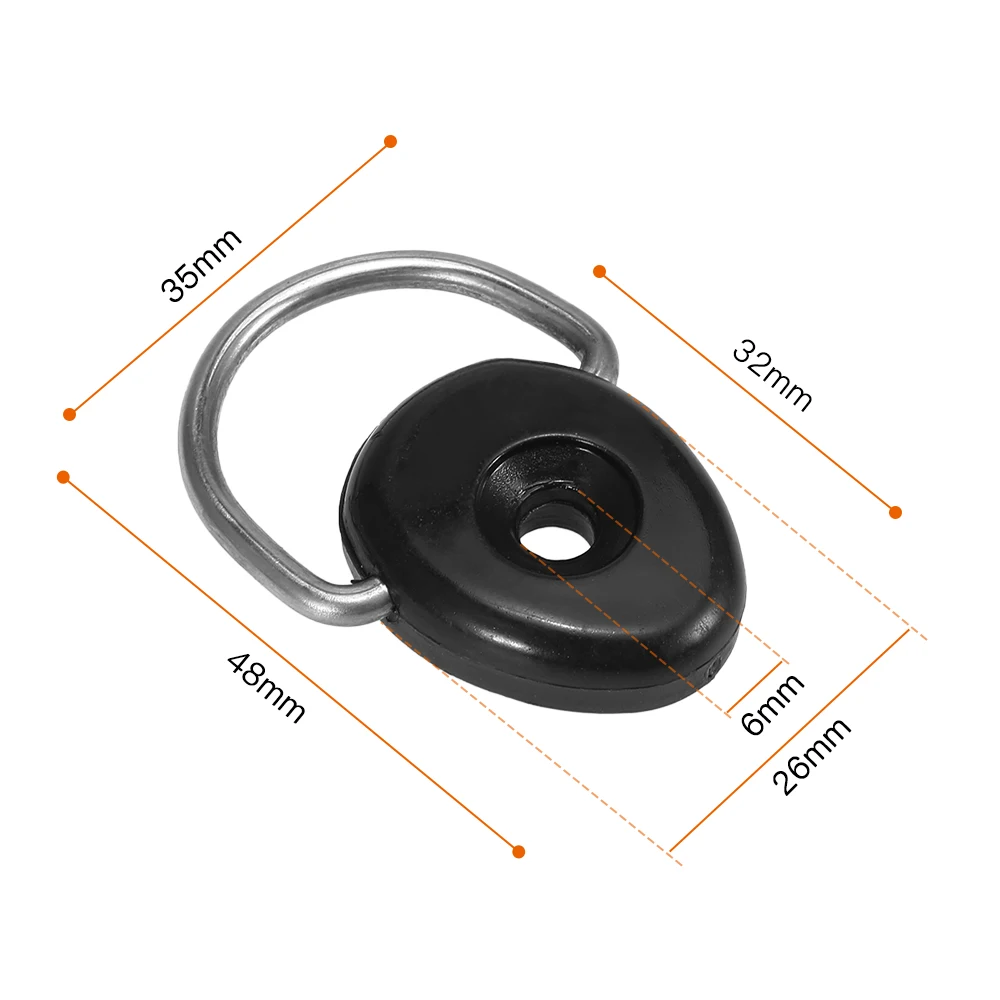 

10pcs Rowing Boat Kayak D Rings with Screw Kit Kayak Accessories Deck Loop Mounting Tie Down Kit Canoe Fishing Rigging Hardware