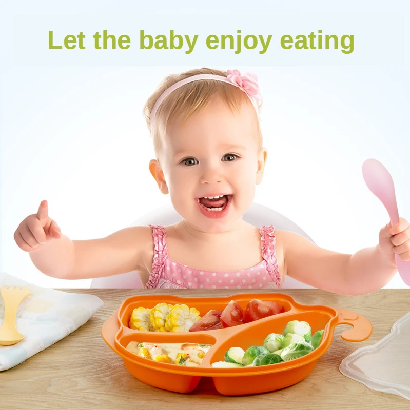 

Детская посуда из полипропиленового материала, фирменные Мультяшные тарелки на присоске для детской посуды, набор для отдельного кормлени...