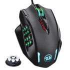 Проводная лазерная игровая мышь Redragon IMPACT M908, 12400 DPI, 19 программируемых кнопок светодиодный, высокая точность для MMO
