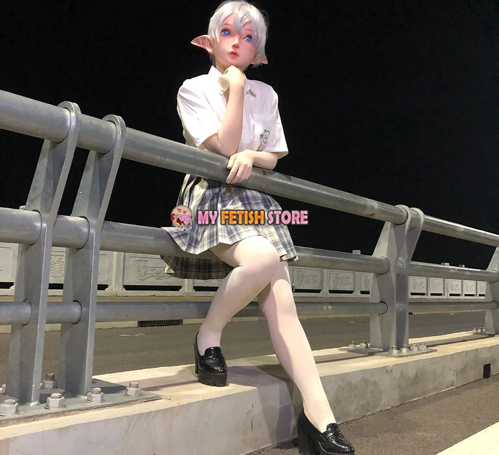 (MO1010)Handmade Female/Girl Resin Half Head Cosplay Japanese Anime Role Play Kigurumi Doll Mask With Elf Ear |