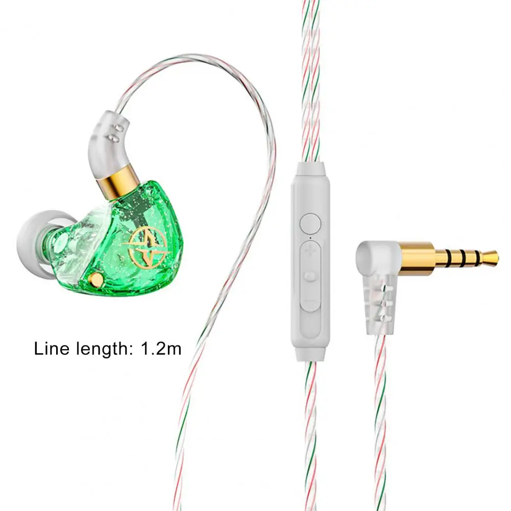 

1.2m Universal Wired Headset Subwoofer Line Control Earbuds Wrap Arounds In-Ear Earphones Sport Fitness Earphone With Microphone