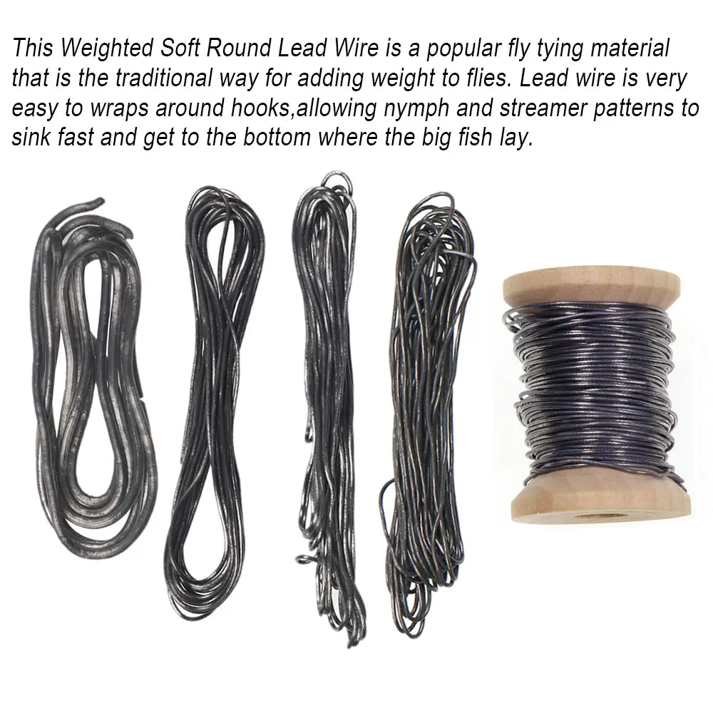 Верх 0 5 мм ~ 2 утяжеленная мягкая круглая проволока для поводка материал вязания