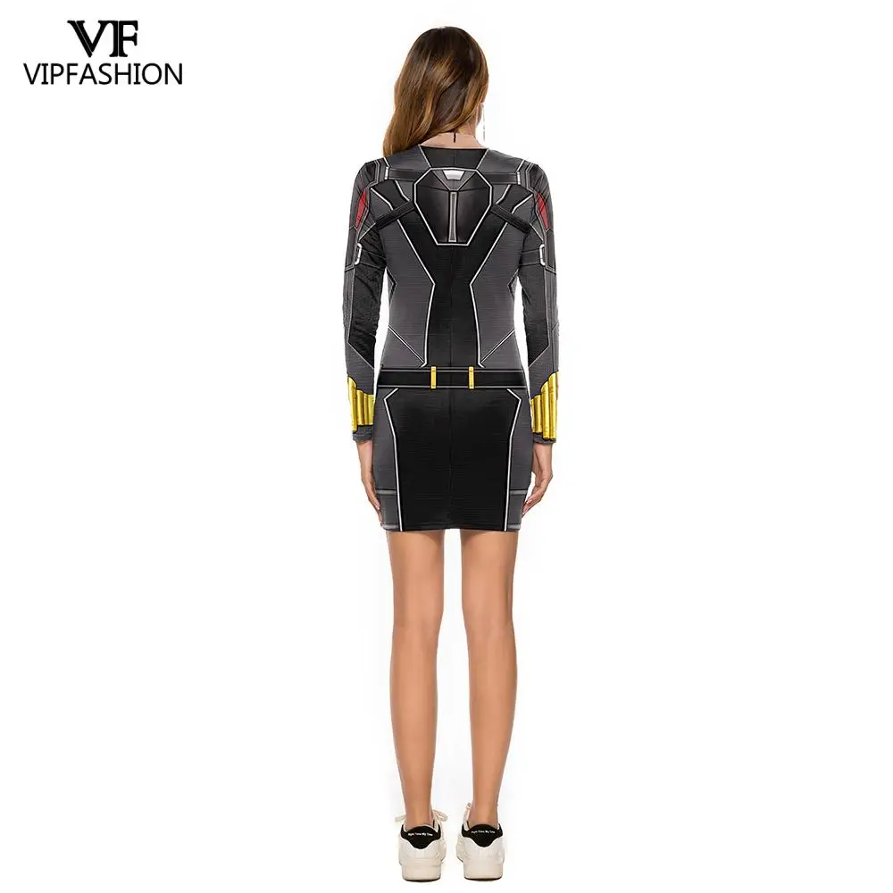 VIP Модное Новое Женское облегающее платье черного цвета с принтом вдова длинным