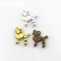hot 300pcs zinc alloy double sided design dog charms pendants diy jewelry 15 x14mm 3color mm2