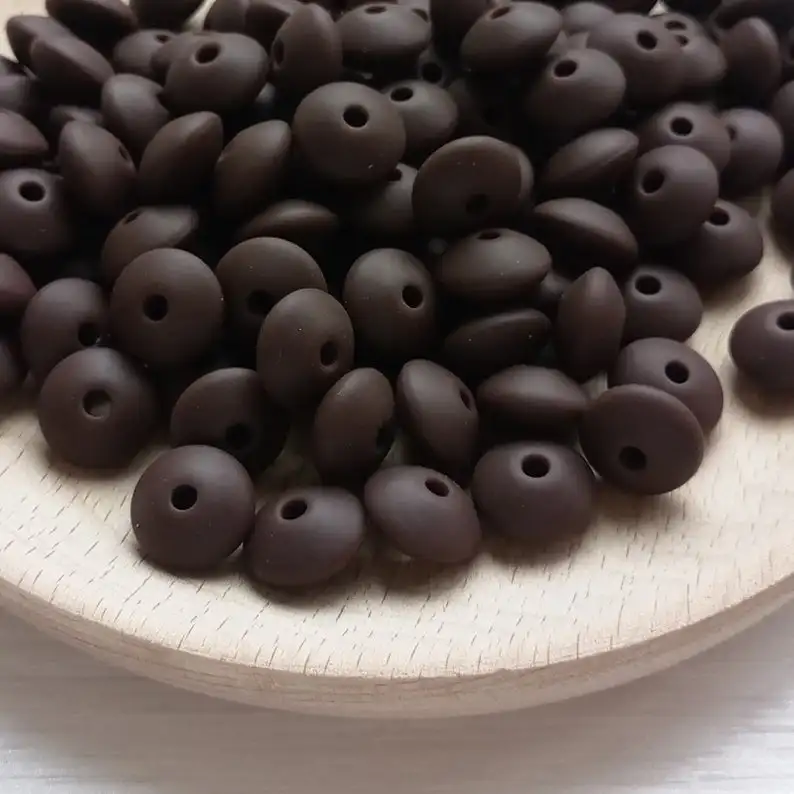 coffee Jojochew хорошее качество блюдце силиконовые бусины 12 мм Силиконовые Прорезыватели для зубов еда класс Детские трофеи BX1-36 - Цвет: coffee