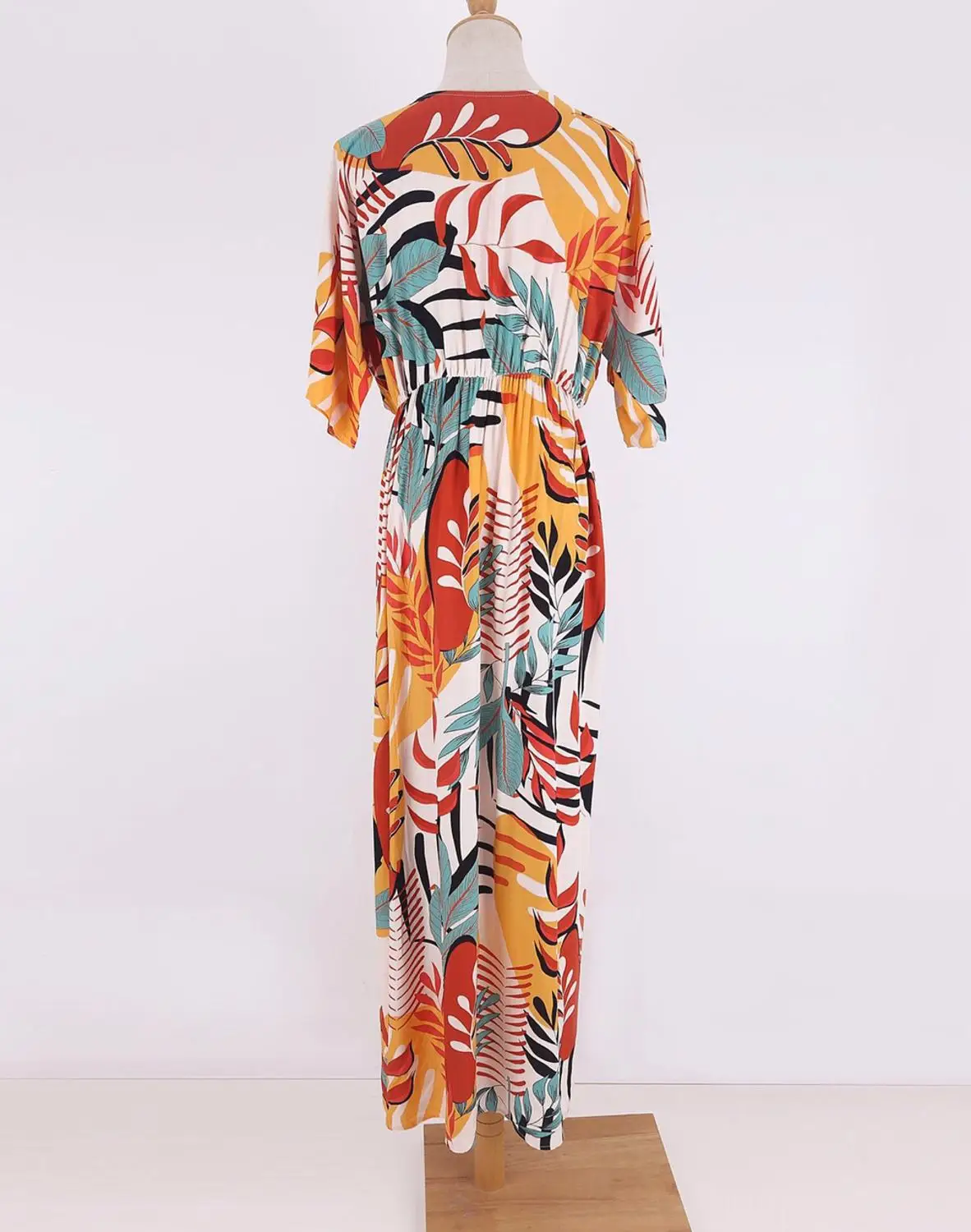 

Oversize Beach Cover Up Kimono Vintage Print Floral Holiday Bikini Outing Boho Loose Long Cardigan