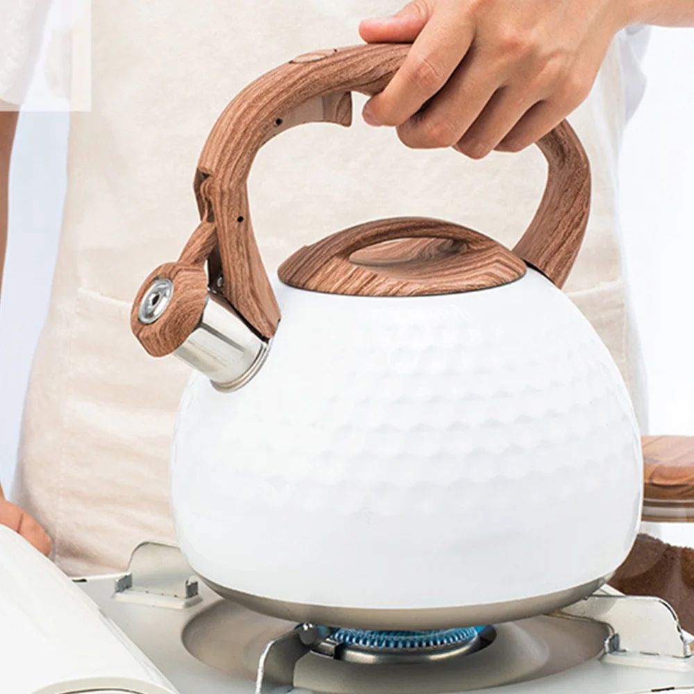 

1Pc 3L Whistling Teakettle Stainless Steel Water Kettle Portable Kettle