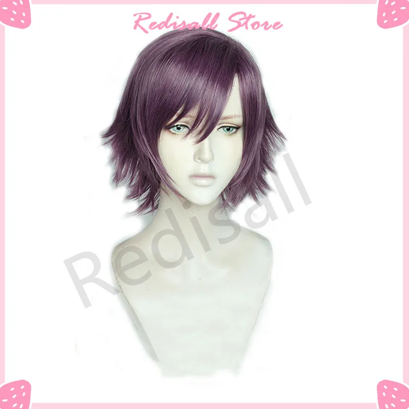 

Akudama Drive Courier Cosplay Wig Short Purple Hair Synthetic Heat Resistant for Adult Men Women
