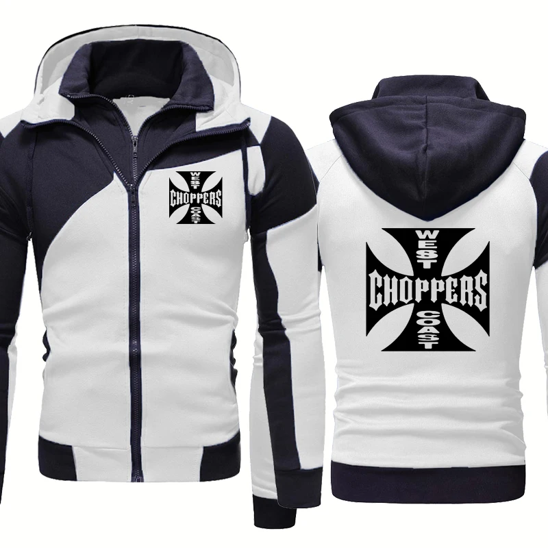 

High quality Spring Autumn New Men Sweatshirt West Coast choppers Printing Casual Sport Jacket Pure cotton Men Fake Two