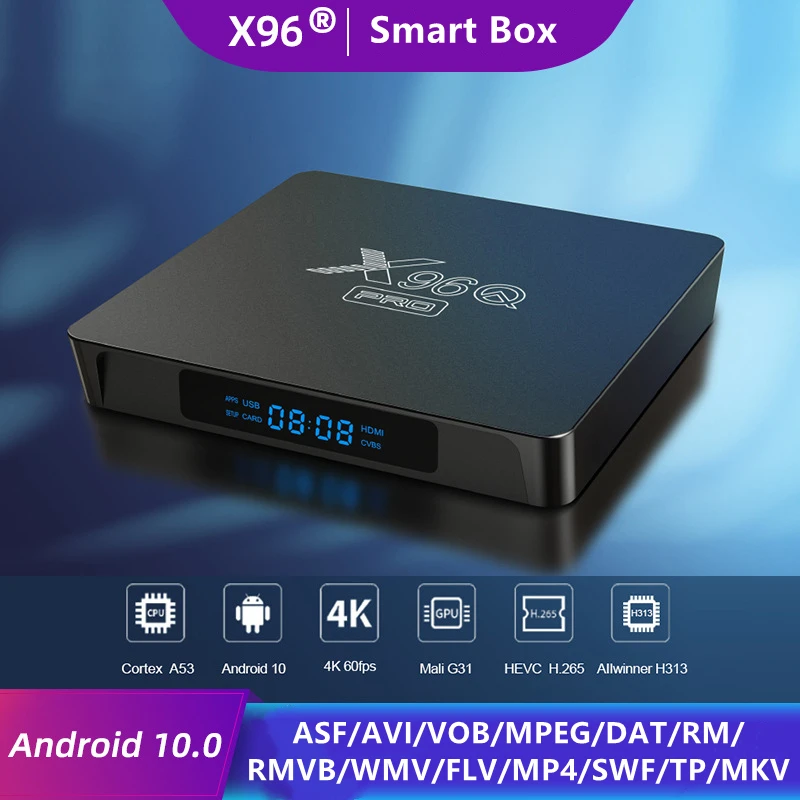 

Android STB Bluetooth WiFi Беспроводная 4K HD Смарт ТВ-приставка многоязычное меню IP ТВ-приставка Android 10