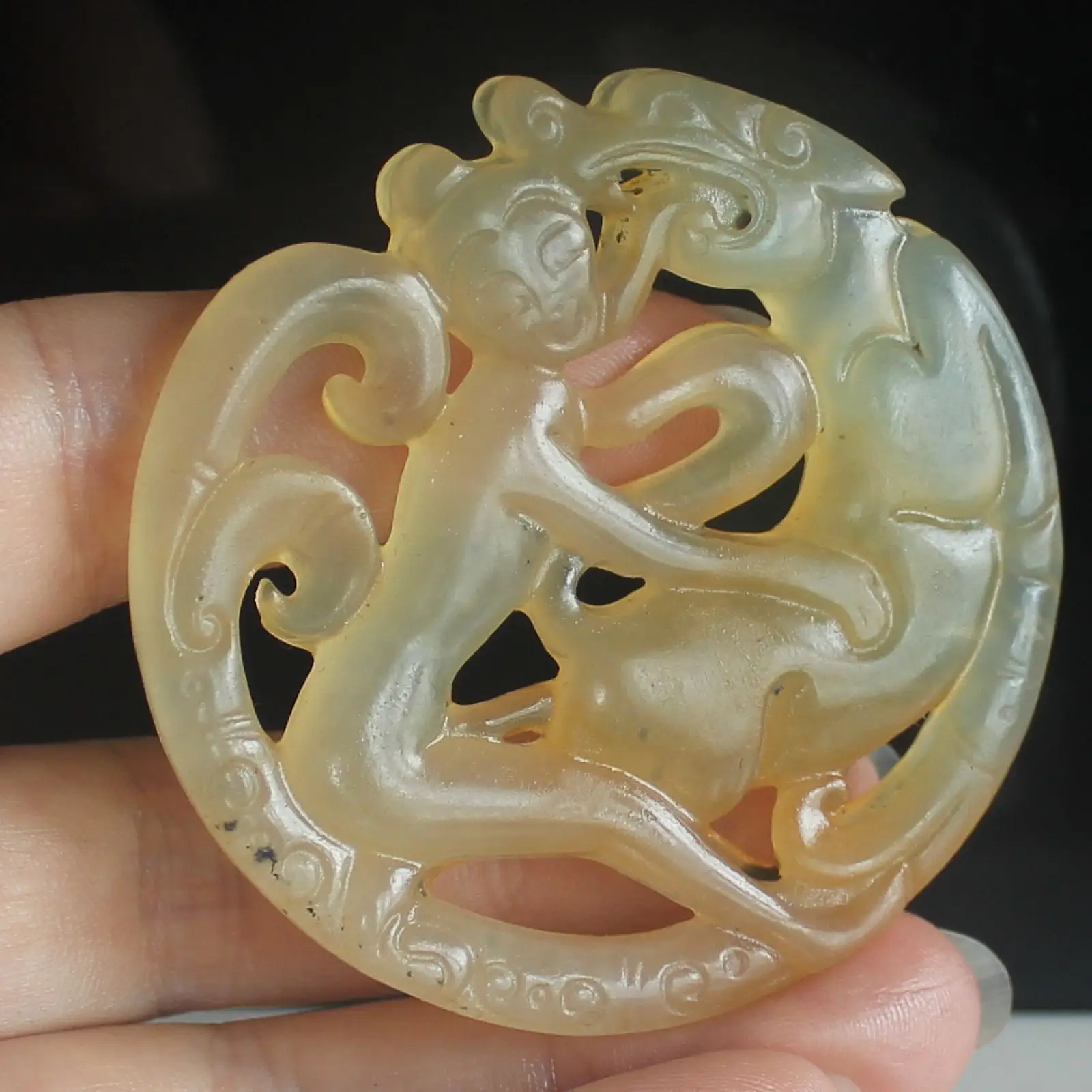 

Chinese old jade the erotic art pendant