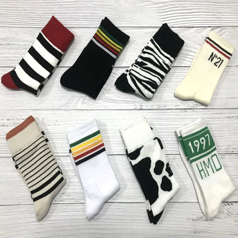 2019 носки с принтом хлопковые забавные для велоспорта бега скейтборда велосипеда