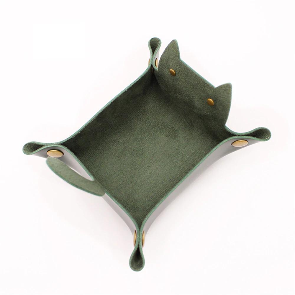 1 шт. кости кожаный лоток кошачья форма для хранения PU монета ключ поднос макияжа