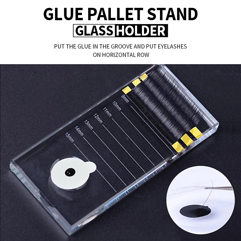 Подставка для накладных ресниц настольный держатель клея с кристаллами